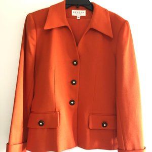 Vintage Orange Jacket and Skirt Set